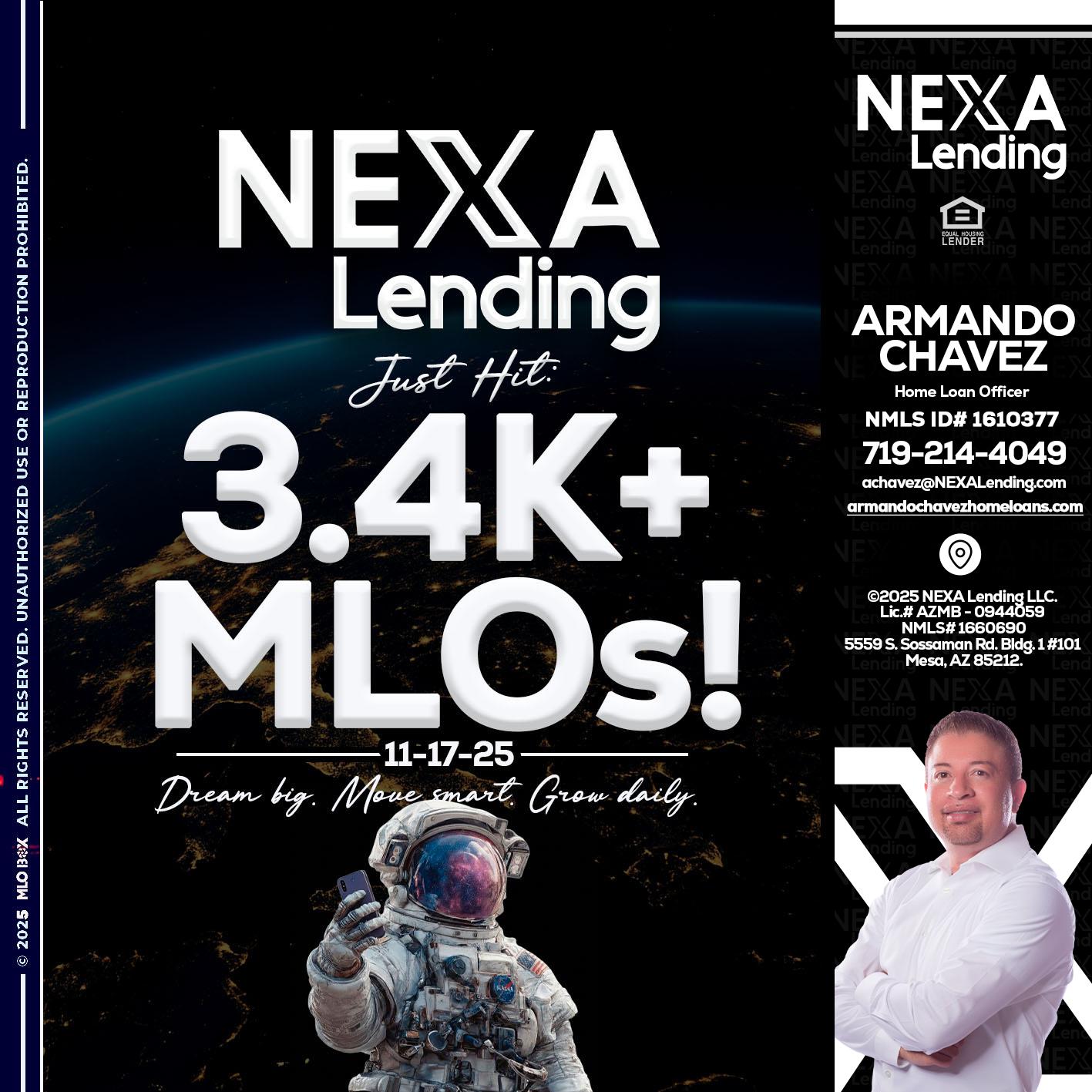 3.4K MLOs - Armando Chavez -Home Loan Officer