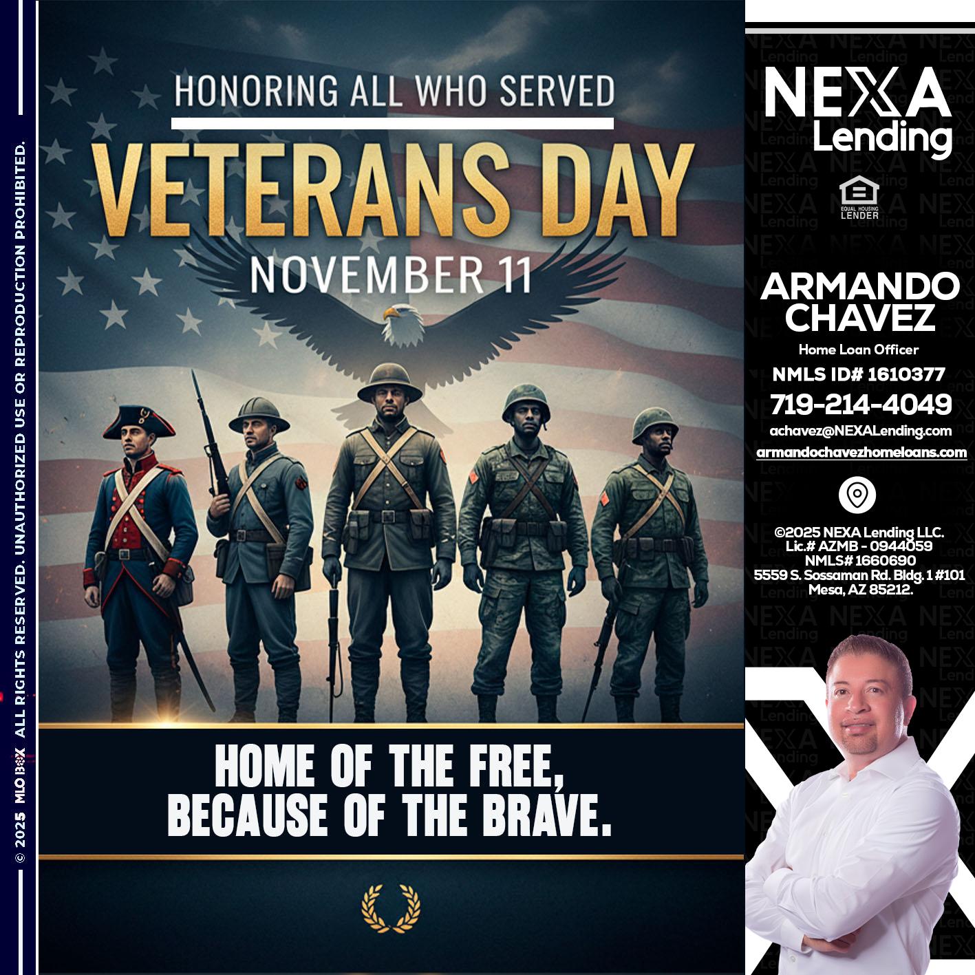 Veterans Day - Armando Chavez -Home Loan Officer
