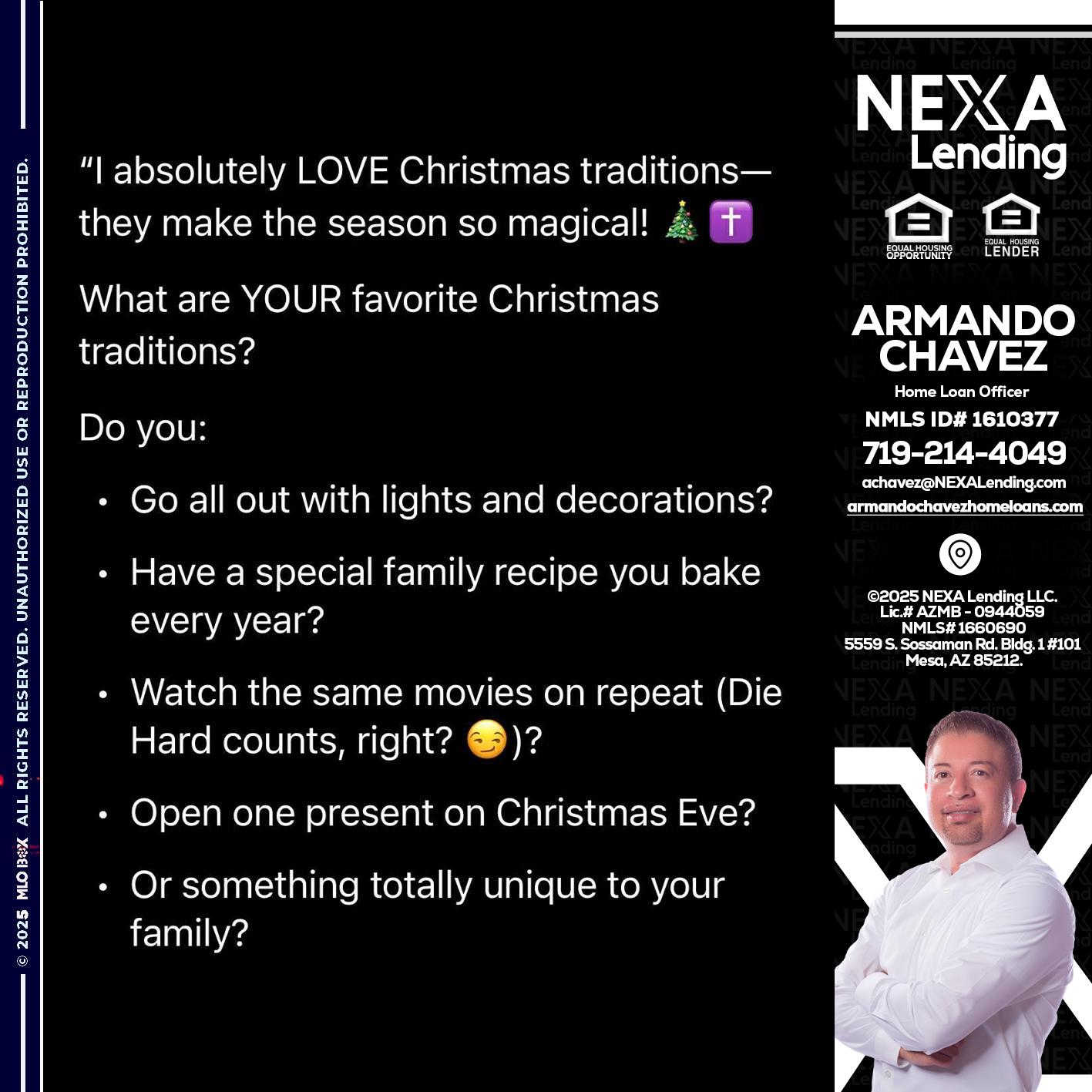 I love christmas - Armando Chavez -Home Loan Officer