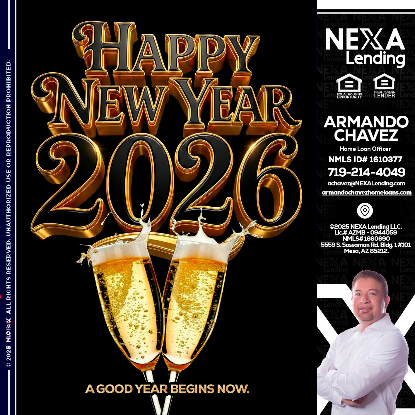 happy new year 2026 - Armando Chavez -Home Loan Officer