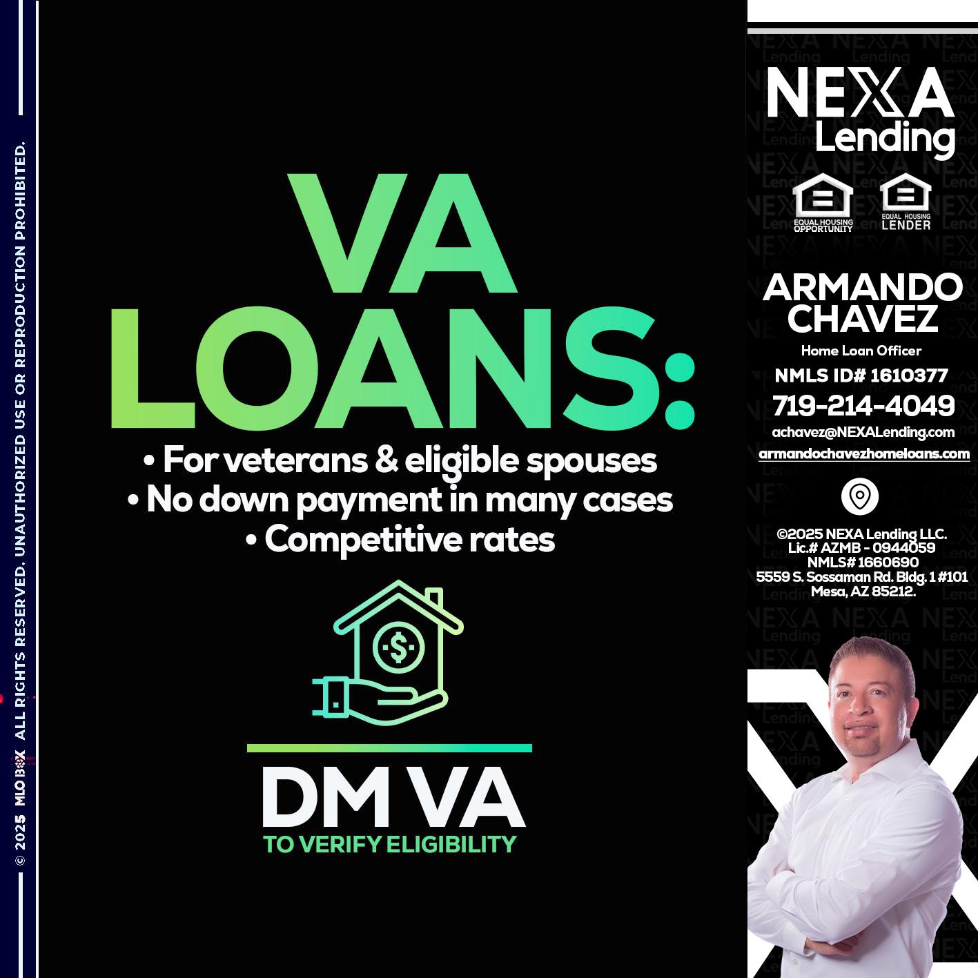 VA LOANS - Armando Chavez -Home Loan Officer