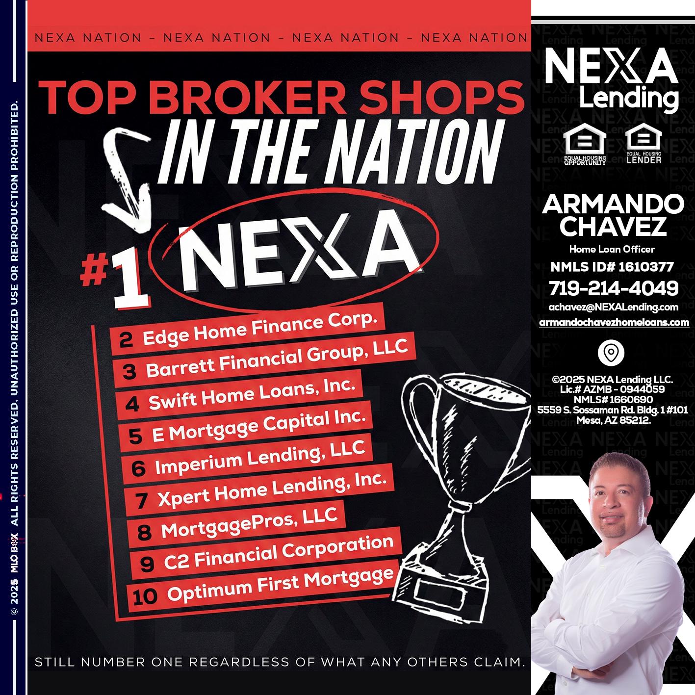top broker - Armando Chavez -Home Loan Officer
