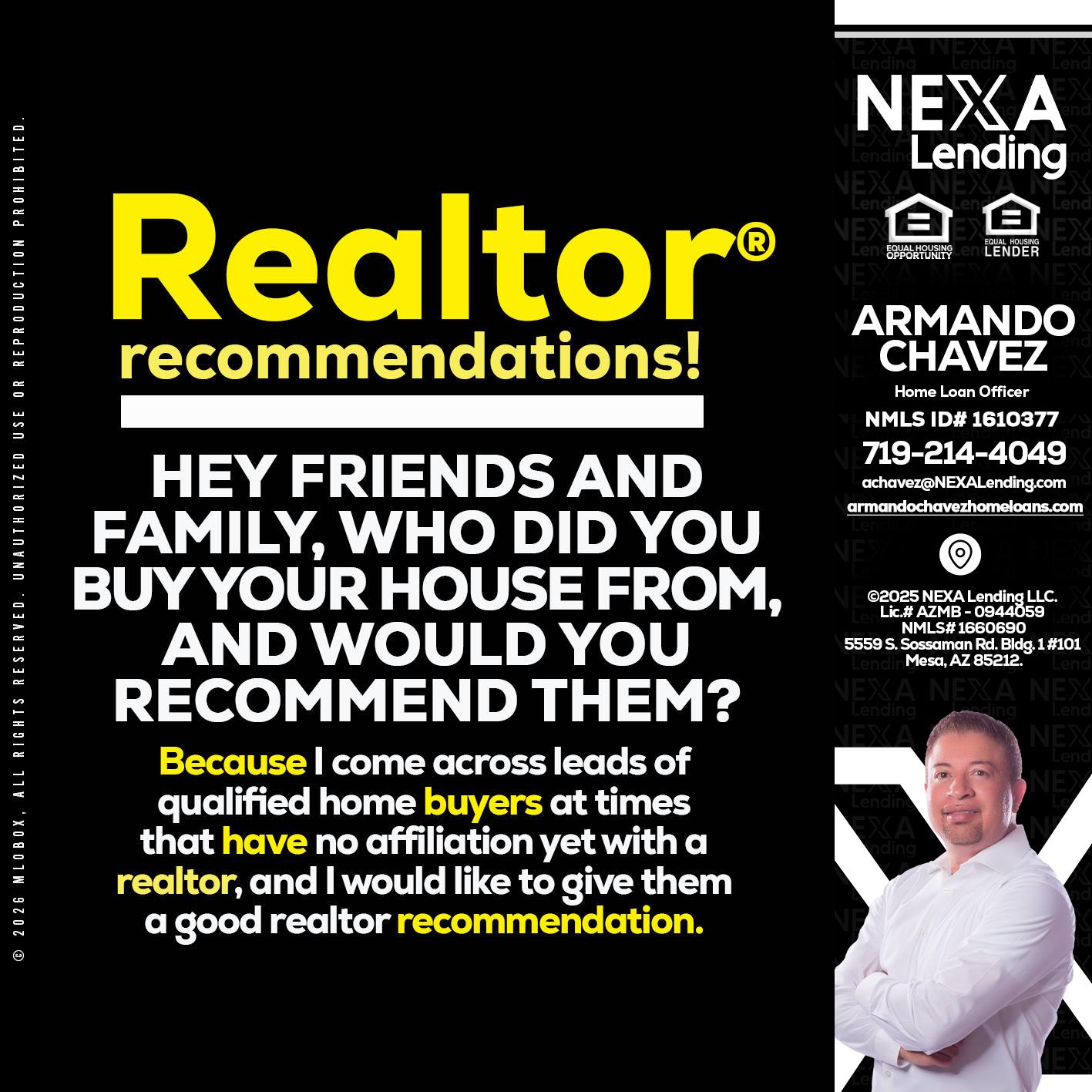 REALTOR - Armando Chavez -Home Loan Officer