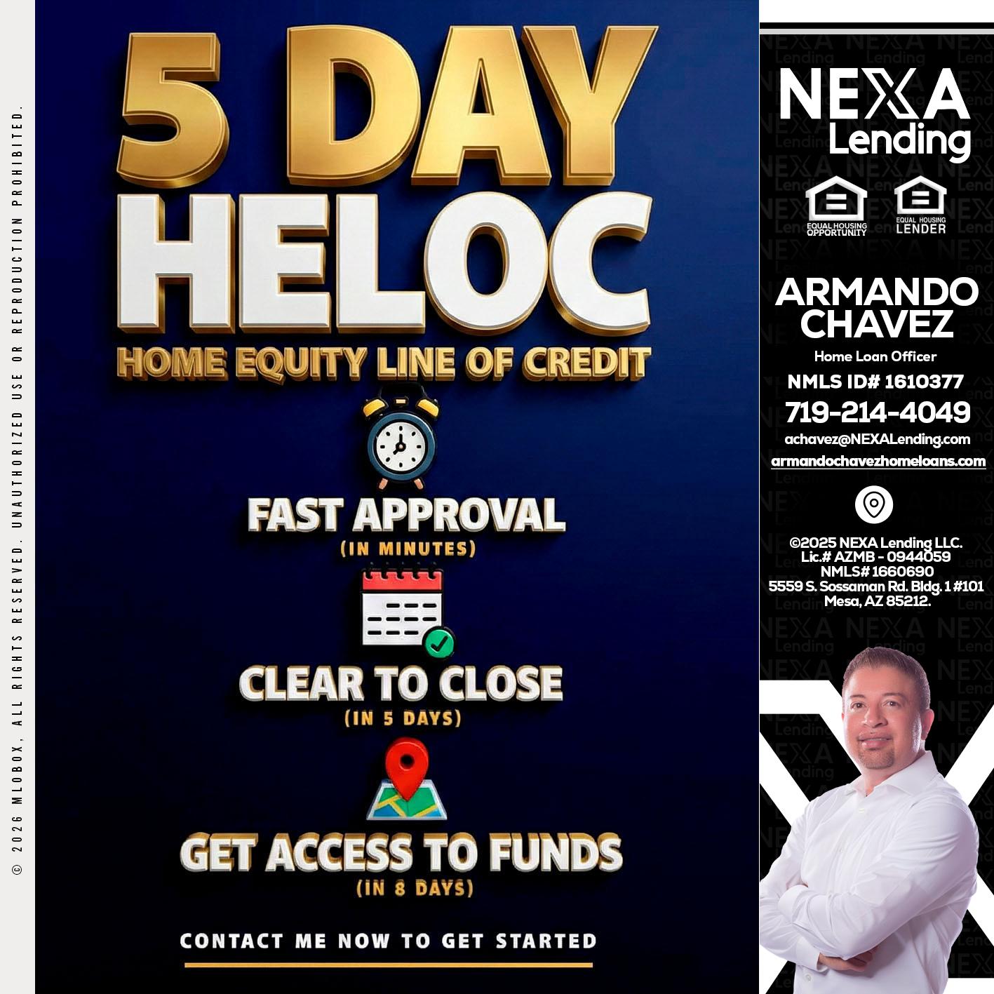 5 day hello - Armando Chavez -Home Loan Officer