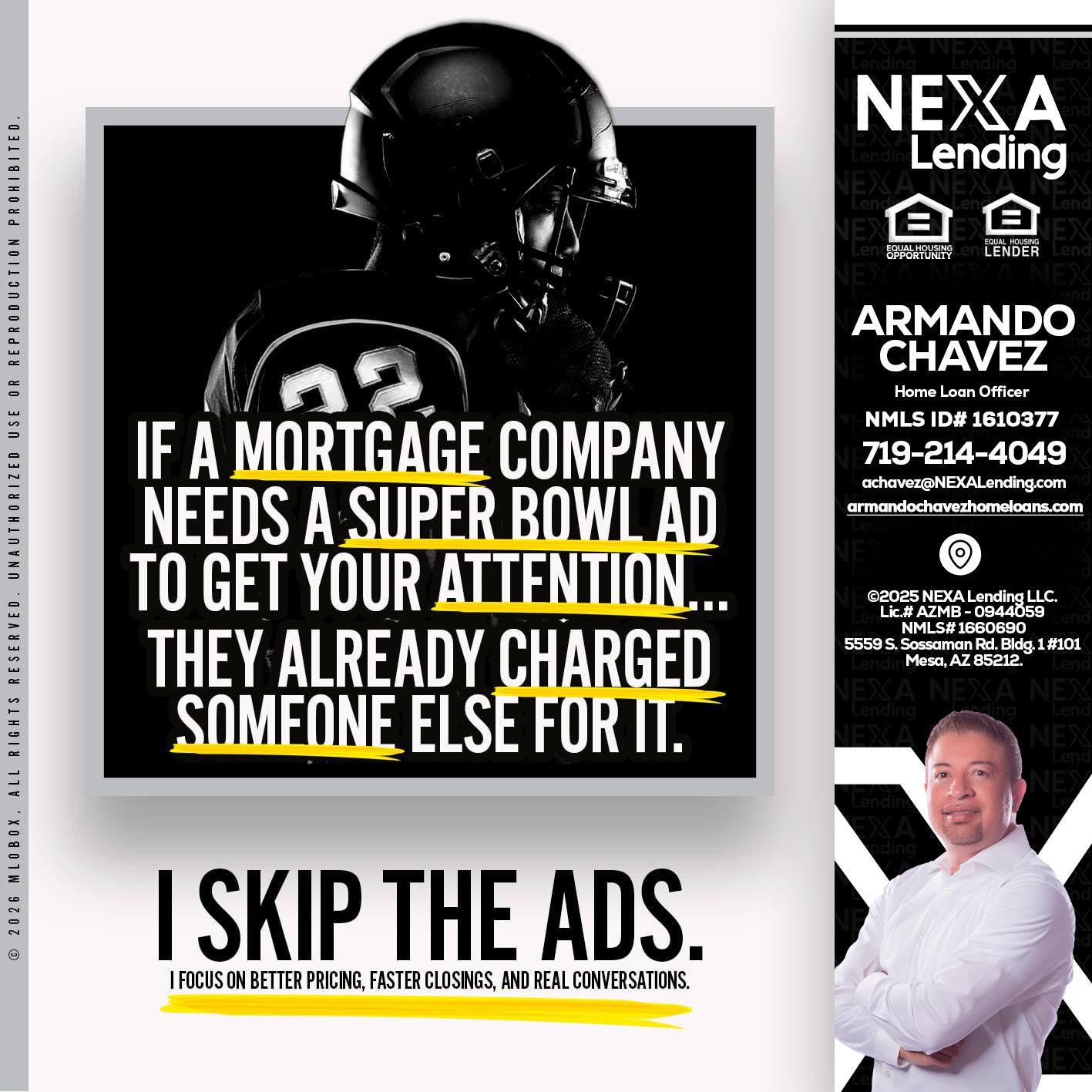 if a mortgage ad - Armando Chavez -Home Loan Officer
