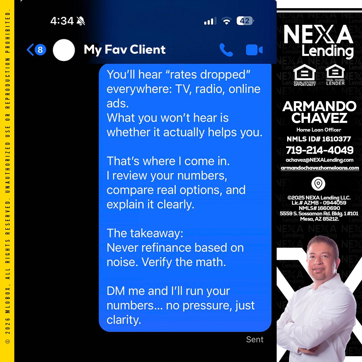 MY FAV CLIENT - Armando Chavez -Home Loan Officer