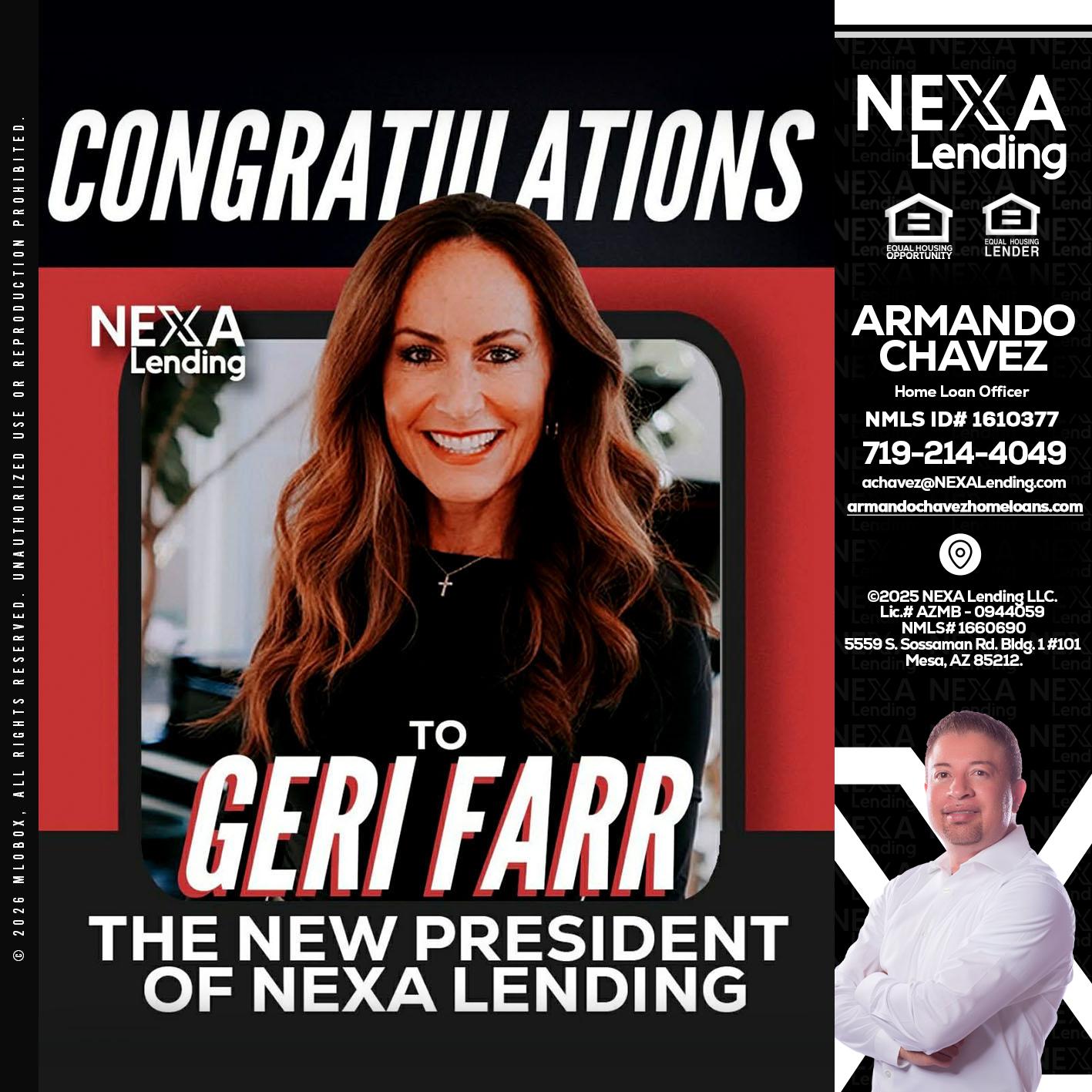 CONGRATULATIONS - Armando Chavez -Home Loan Officer