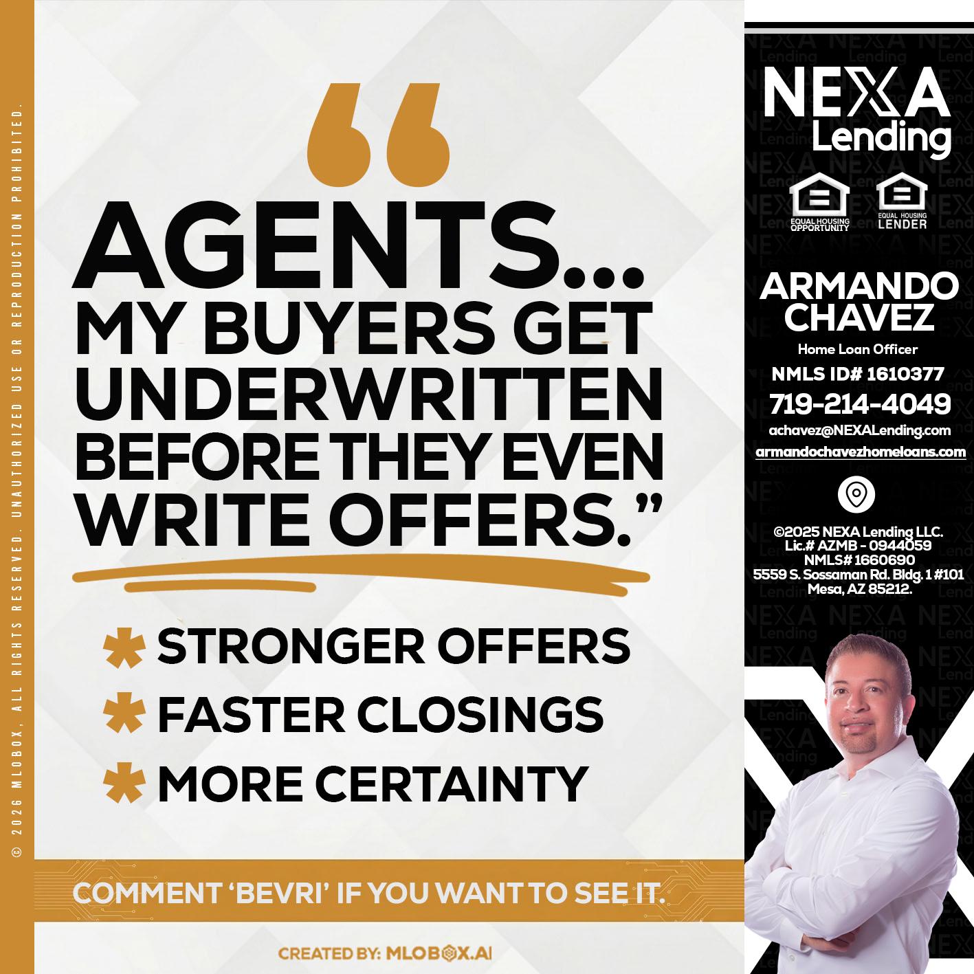 agents - Armando Chavez -Home Loan Officer