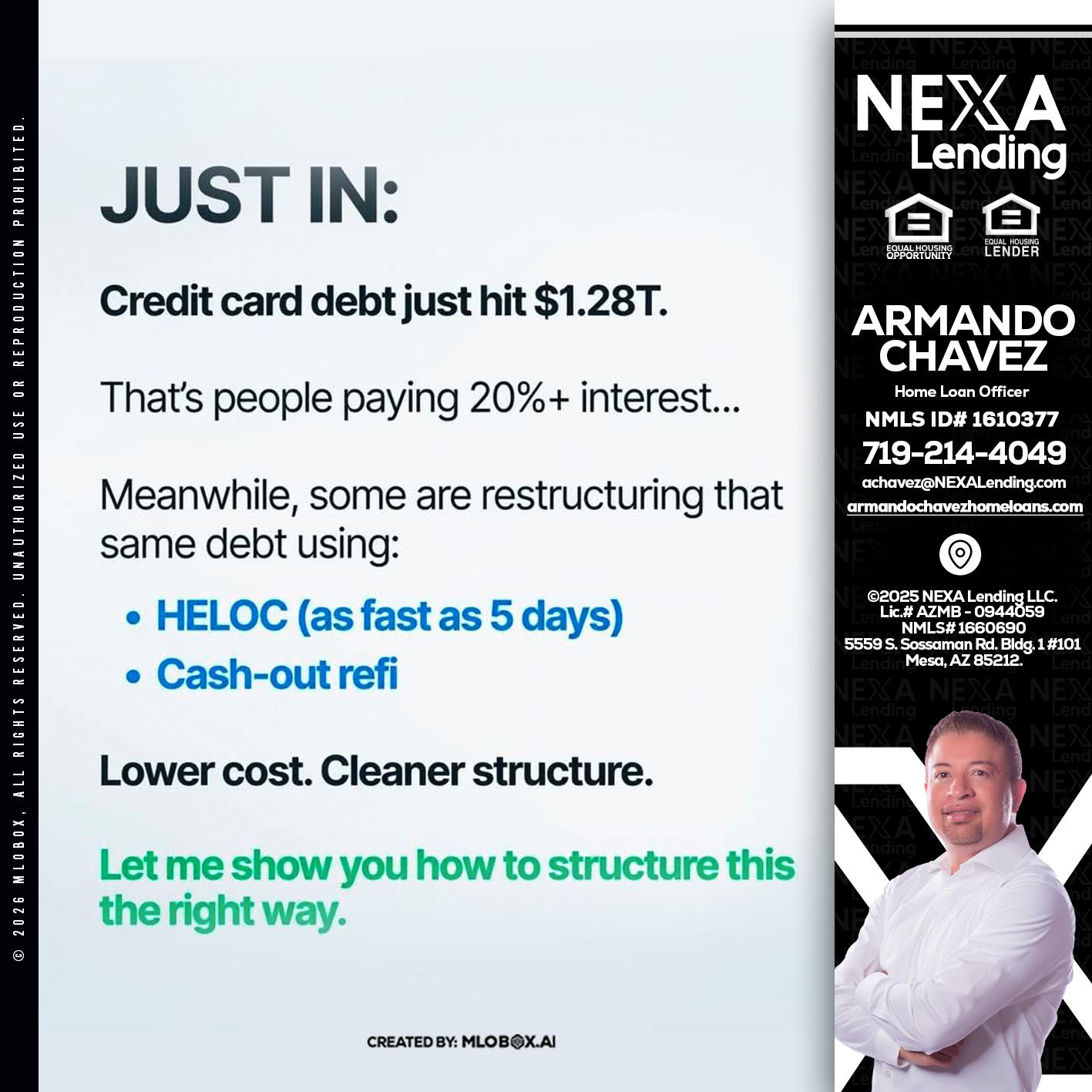 JUST IN - Armando Chavez -Home Loan Officer