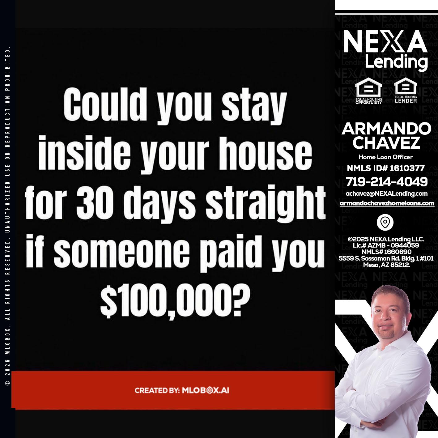 COULD YOU STAY - Armando Chavez -Home Loan Officer