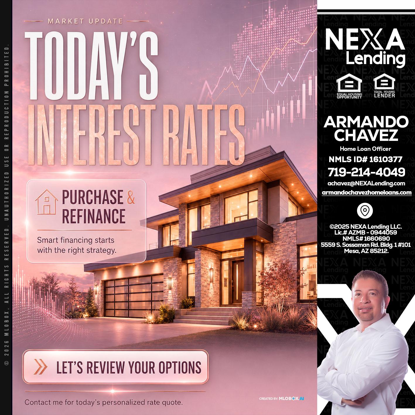 todays interest rates - Armando Chavez -Home Loan Officer