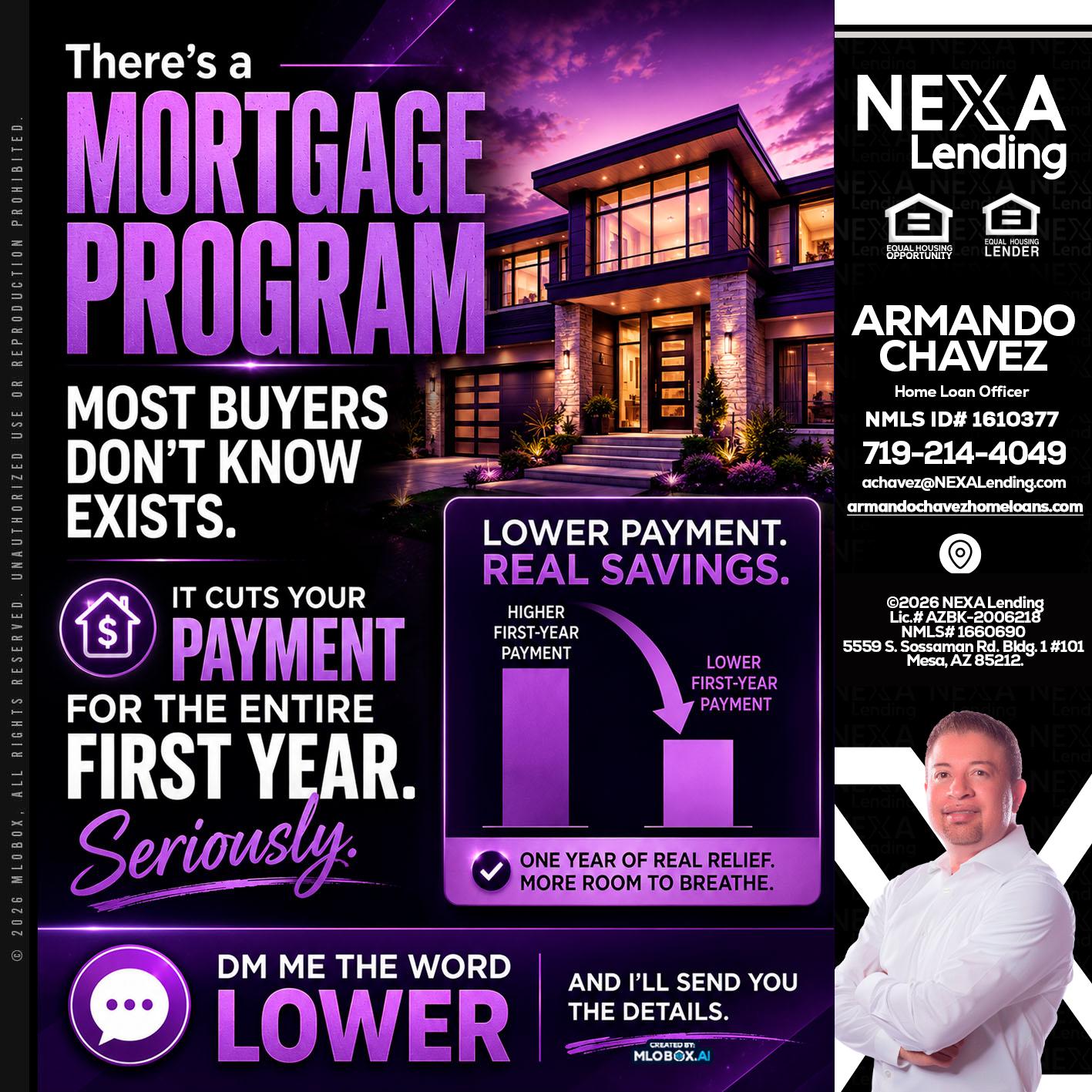 MORTGAGE PROGRAM - Armando Chavez -Home Loan Officer