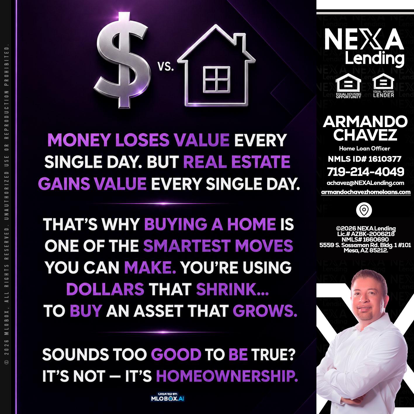 MONEY LOSES - Armando Chavez -Home Loan Officer