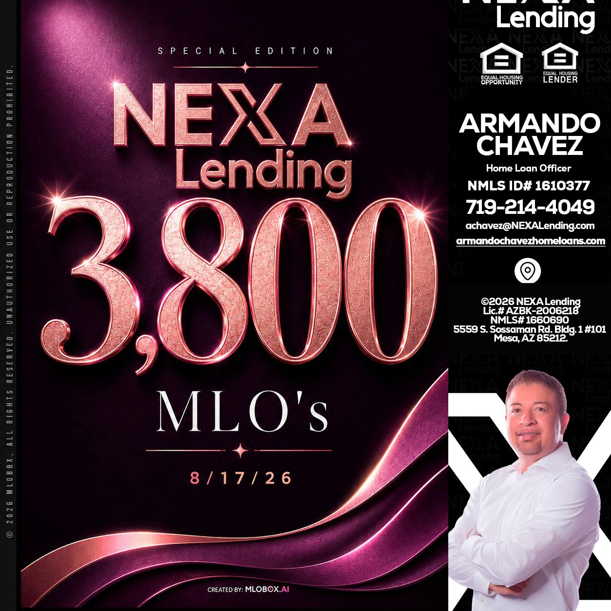 3800 MLOs - Armando Chavez -Home Loan Officer