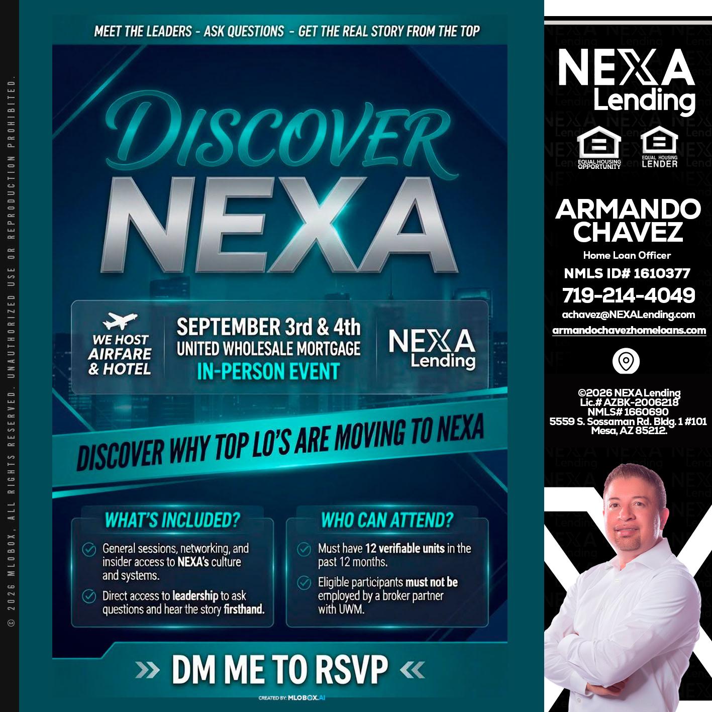 DISCOVER NEXA - Armando Chavez -Home Loan Officer