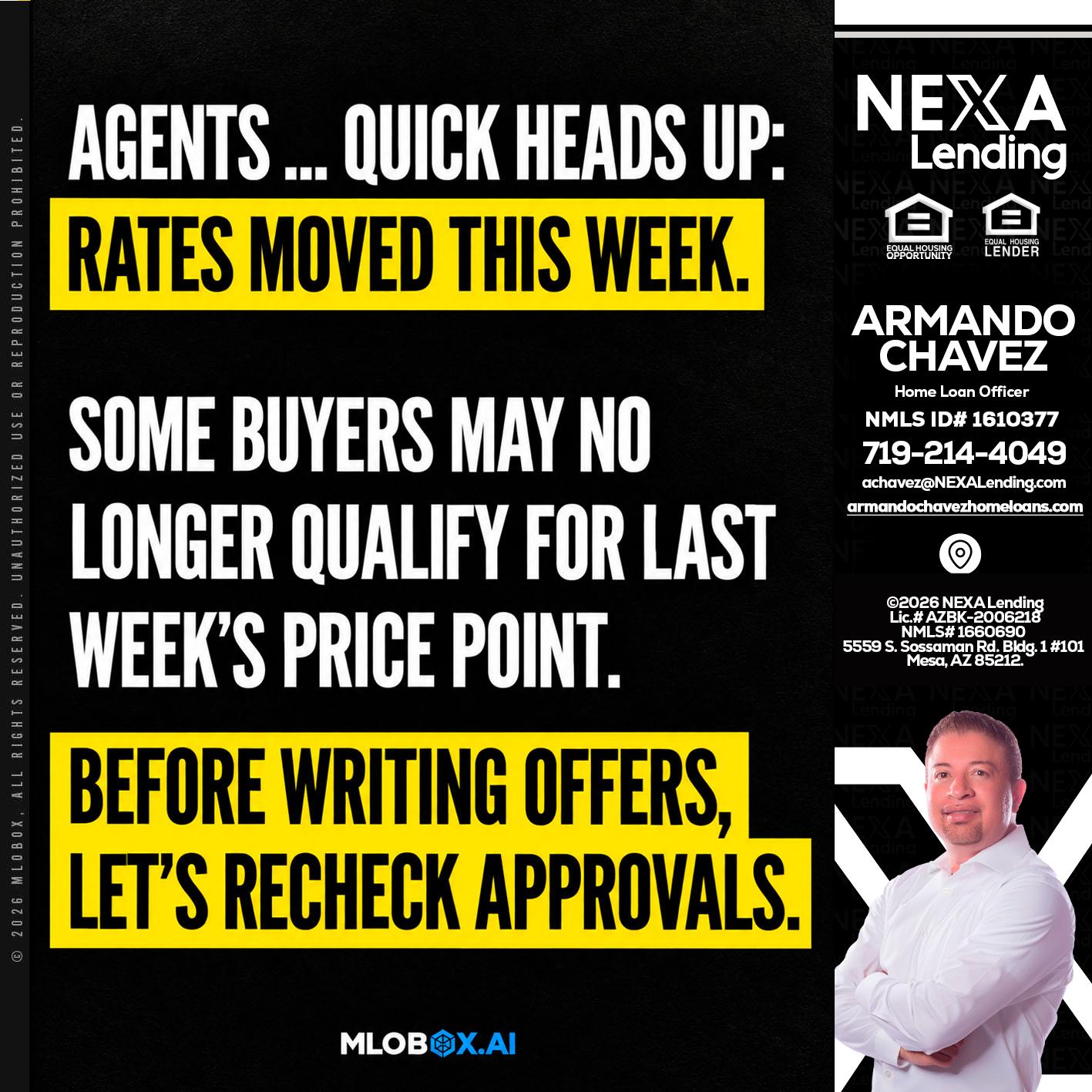 AGENTS QUICK - Armando Chavez -Home Loan Officer