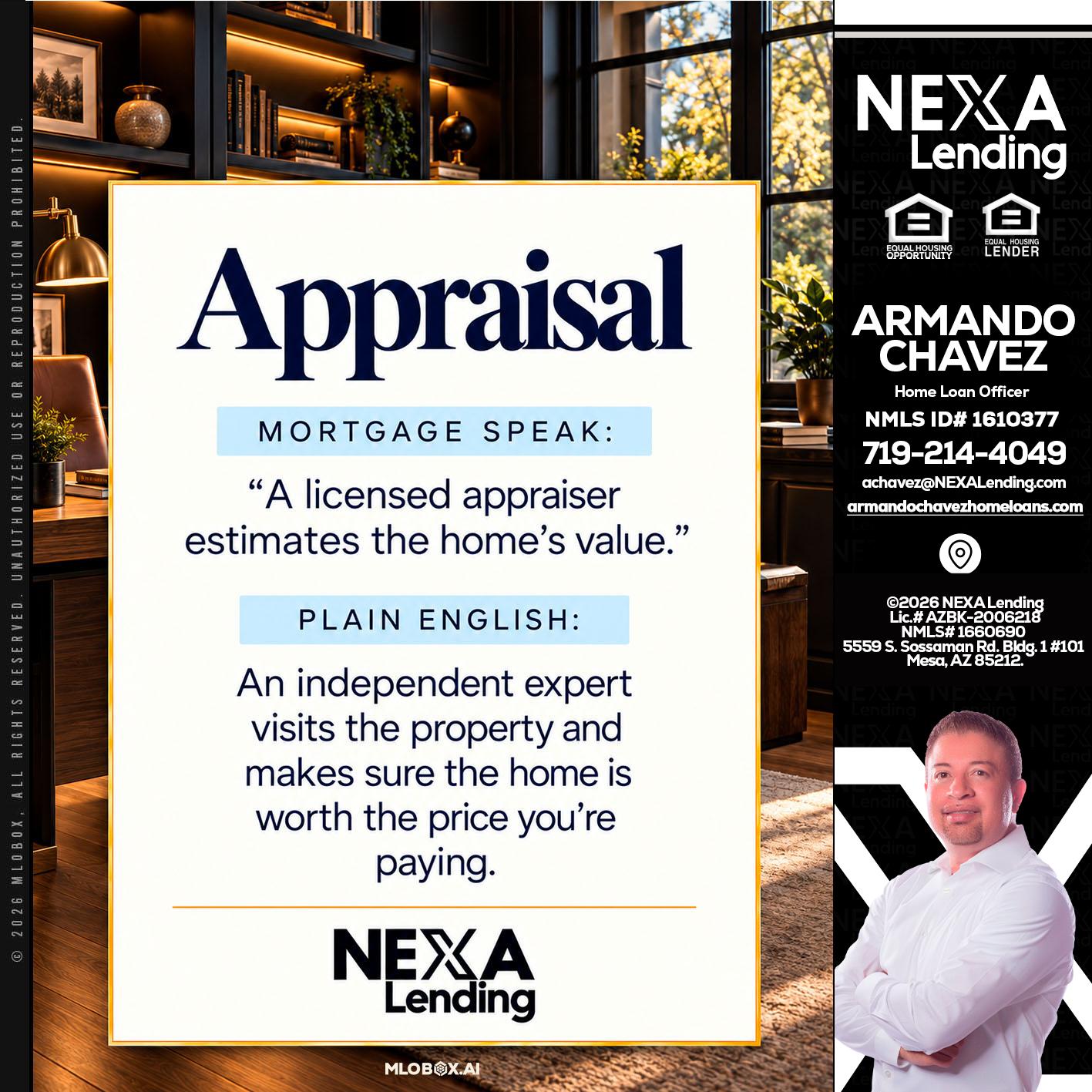 appraisal - Armando Chavez -Home Loan Officer